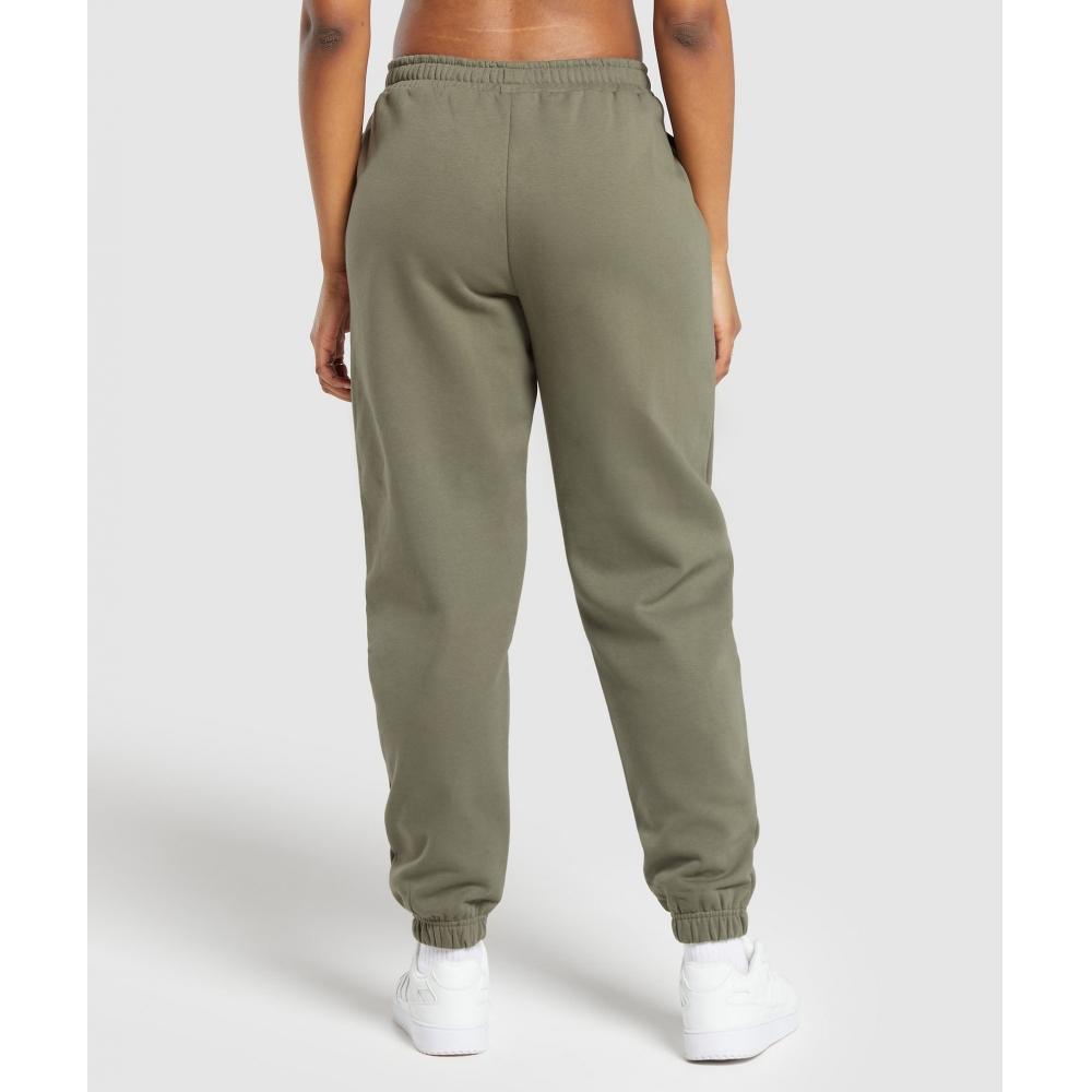 Gymshark Tréninkové fleecové tepláky základní zelená B7a4d Ech1