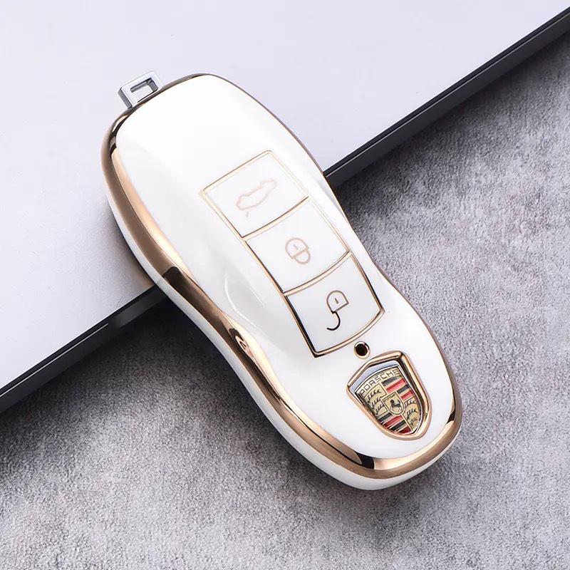 Passt für 2011-2017 Porsche Cayenne Schlüssel: Schutz- und Dekorative Auto-Schlüsselabdeckung