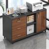 Wooden Office Filing Cabinet with Lock and Under-Desk Storage