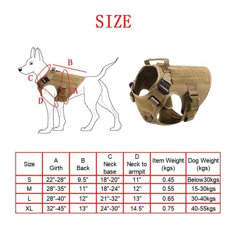 Haustierweste 6-teiliges Set, kostenloses Kreuz-Hunde-Kampfanzug Outdoor-Hunde-Gehgeschirr Haustier-Brustgurt Leine für große Hunde Halsbandgurt