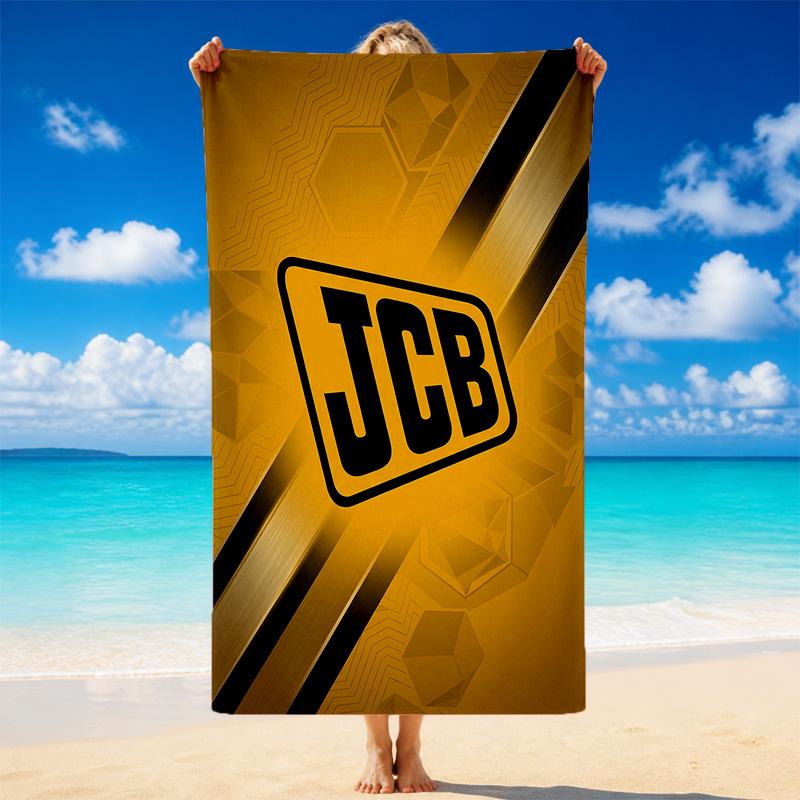 JCB Print Microfiber Beach Towel Sand?Resistant Lightweight Towel For Swimming Outdoor Travel Use