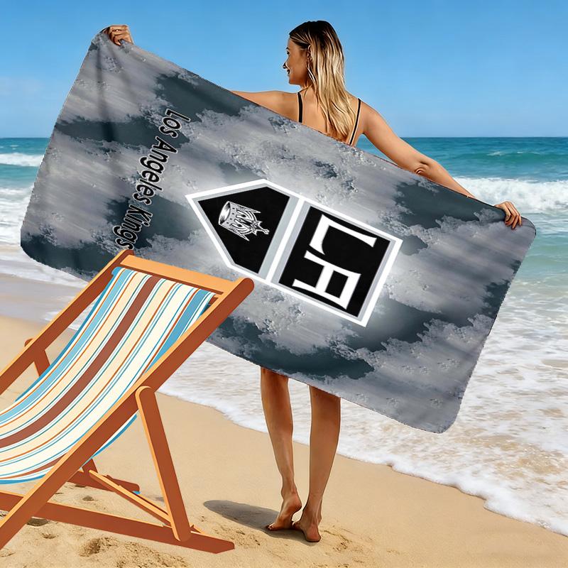 Los Angeles Kings Druck Strandtuch, Großes Weiches Schnelltrocknendes Handtuch für Strand Camping Schwimmen