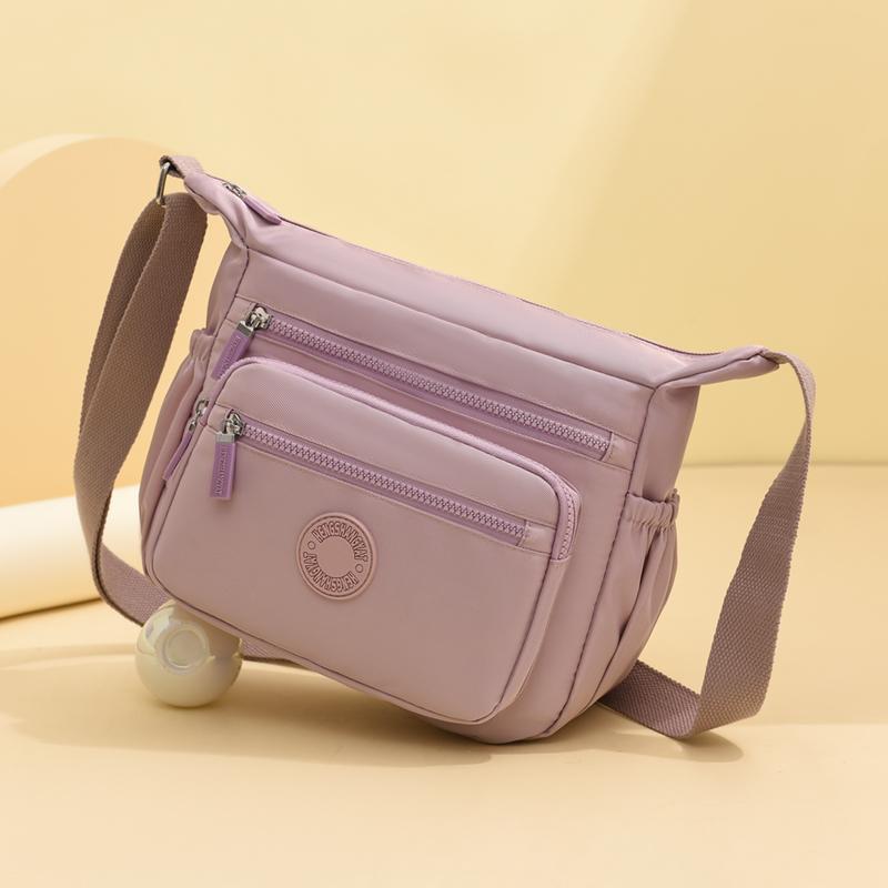 Nylon Women's Bag Multi-Layer Mother's Bag Large Capacity Shoulder Bag Lightweight Water-Repellent Crossbody Bag