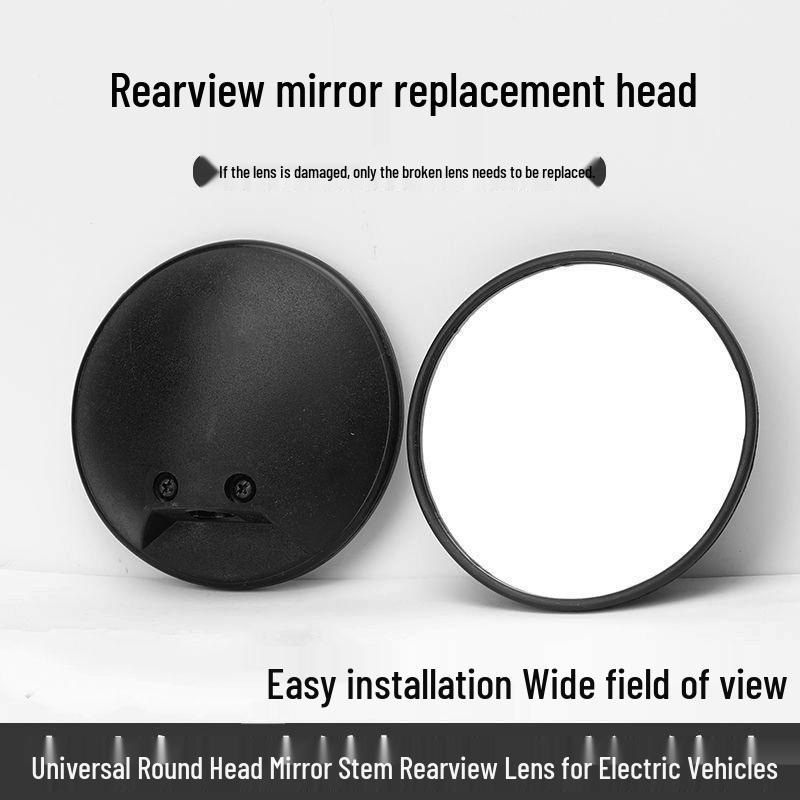 E-bike Compatible Rear View Mirror for Ninebot, Yadea Xiaoniu, Ube CG, and Xinri with Round Lens