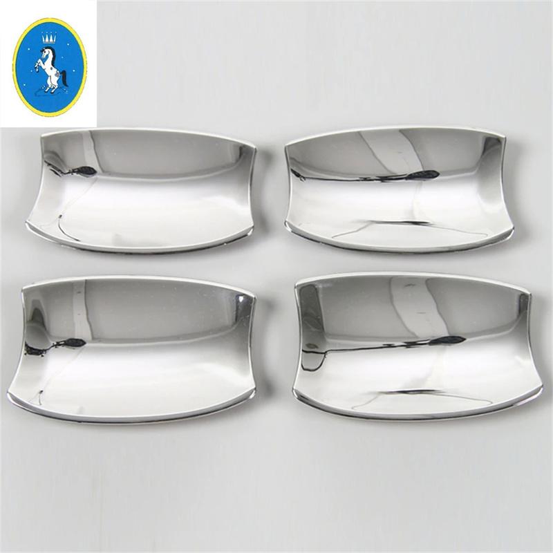 Auto Door Handle Bowl / Rearview Mirror Rubbing Protection Strip Cap Decor Cover Trim Accessories For Jeep Compass 2017 - 2024