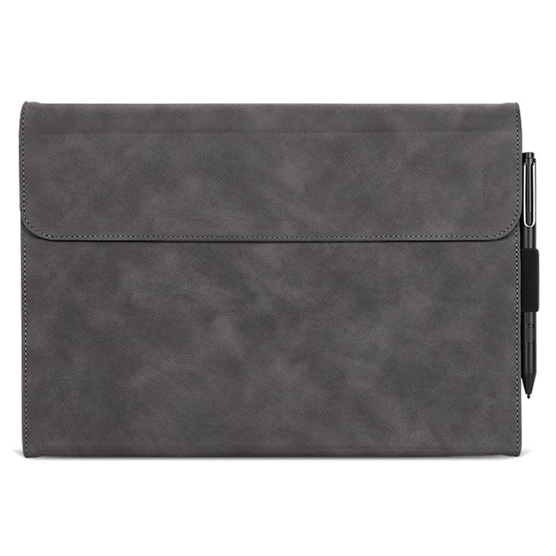 For Microsoft Surface Pro 10/9 Case Stand Leather Protective Sleeve with Pen Holder