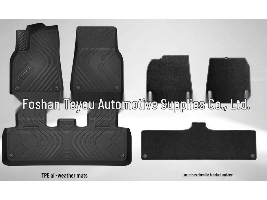Tesla Model 3/Y TPE Full Surround Floor Mats - Car Foot Pads and Modification Accessories