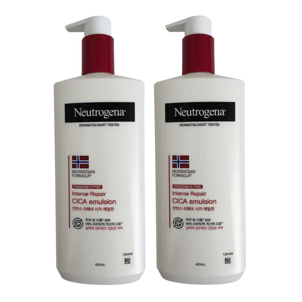 

Neutrogena Cica Emulsion Moisturizer Fragrance-Free High-Moisture Body Lotion 450ml (2 bottles)