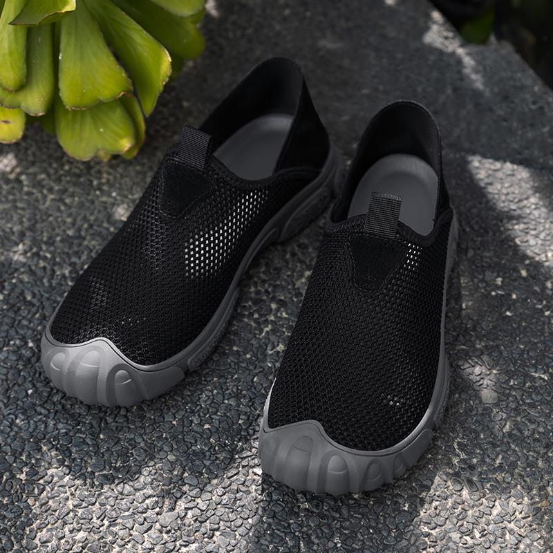 Fashion Comfy Male Walking Loafers Breathable Mens Casual Shoes New Summer Mesh Shoes Comfortable Walking Shoes Light Soft Sole Sneakers