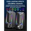 Wired & Bluetooth RGB Computer Speaker, Desktop Computer Speaker, Laptop Speaker, Desktop Stereo Speaker, USB Powered, with LED Ambient