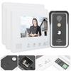 2?Wire System Video Doorbell Kit 7in TFT LCD 3 Monitors Clear Night Vision Home Intercom 100?240V
