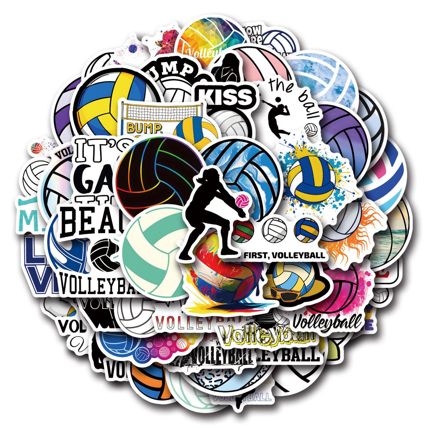 

55 New Volleyball Graffiti Stickers Decorate Suitcase Laptop Mobile Phone Stickers