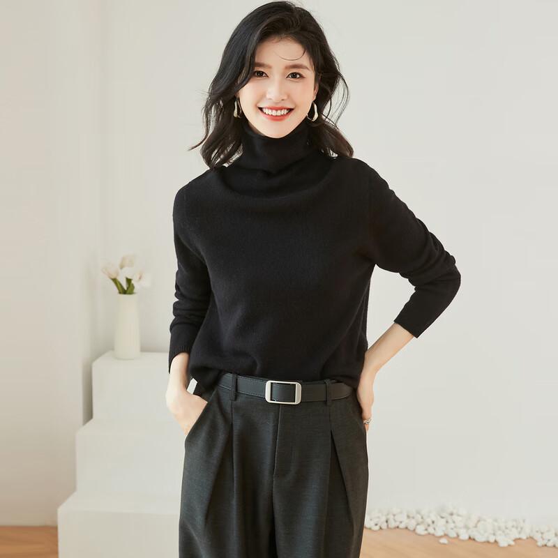 Jinjuju 100% Merino Wool Turtleneck Sweater
