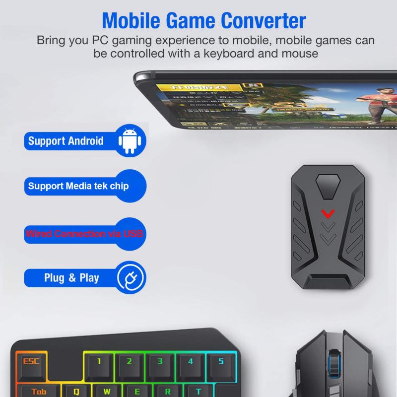 Gamwing 4-in-1 Mobile Game Keyboard & Mouse Combo Pack