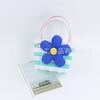 Mini handbag sweet three-dimensional flower plastic woven basket 100-day banquet bridesmaid gift basket