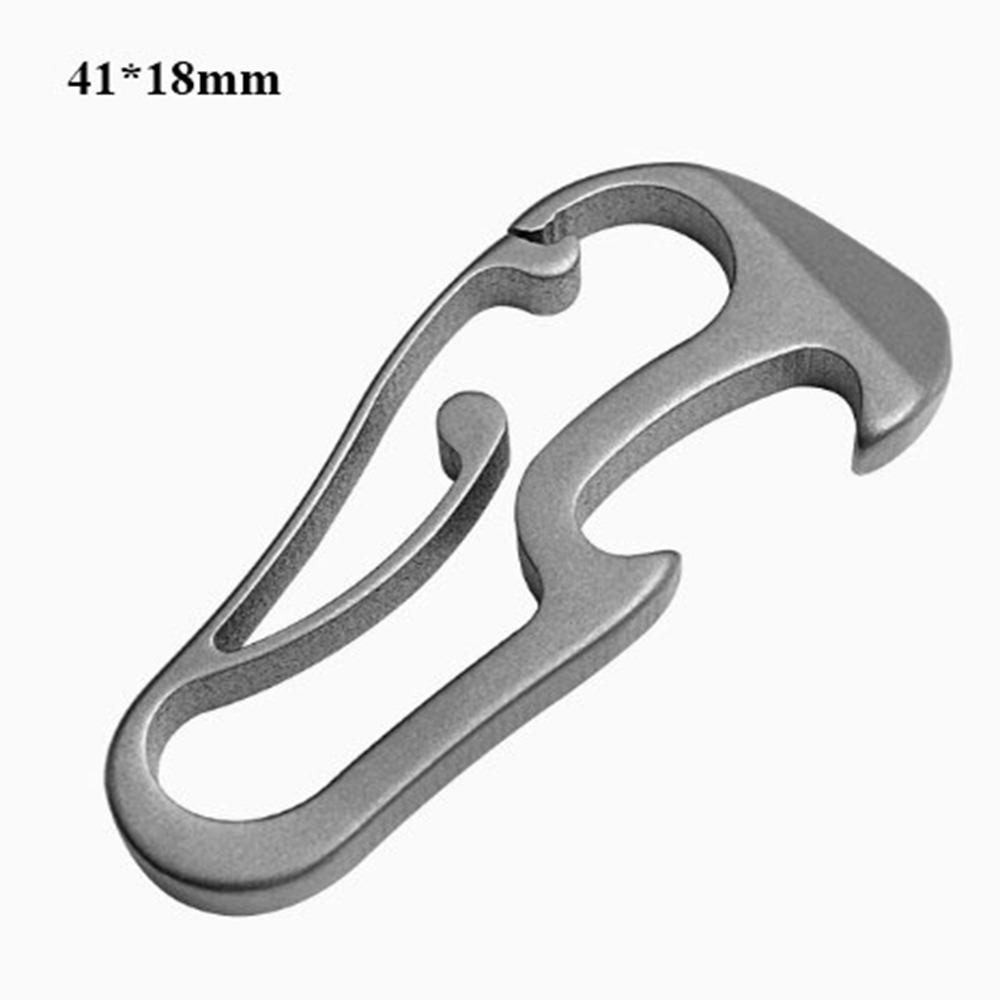 Real Titanium Alloy Keychains Buckle Portable Mini Key Rings Backpack Pendant Multi-functional Super Lightweight Bottle Openers