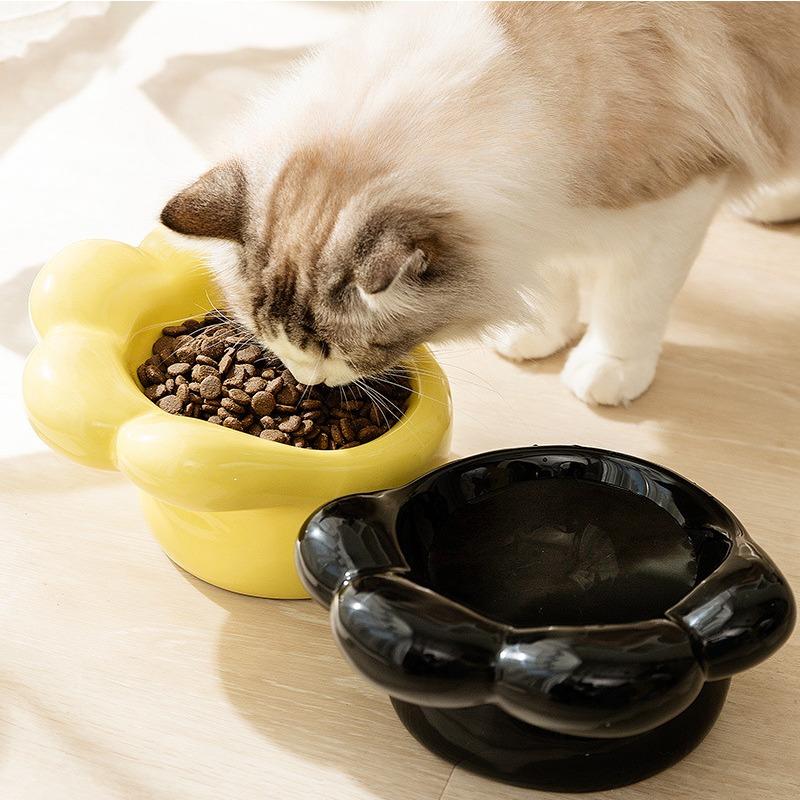 Cat Cute Cute Cartoon Simple Cat Claw Cat Bowl Small and Medium-sized Dog Bowl Feeding Drinking Bowl Pet Bowl Supplies