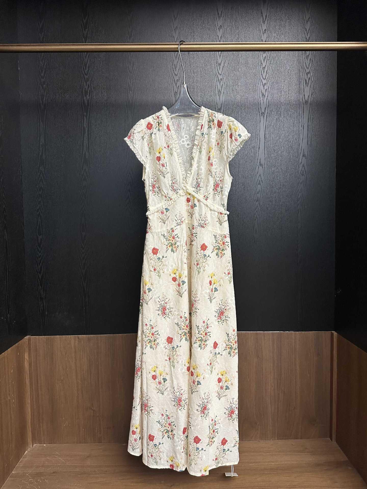 Floral French Summer Resort Dress - New Style Niche Temperament (2026) Small абрикосовый