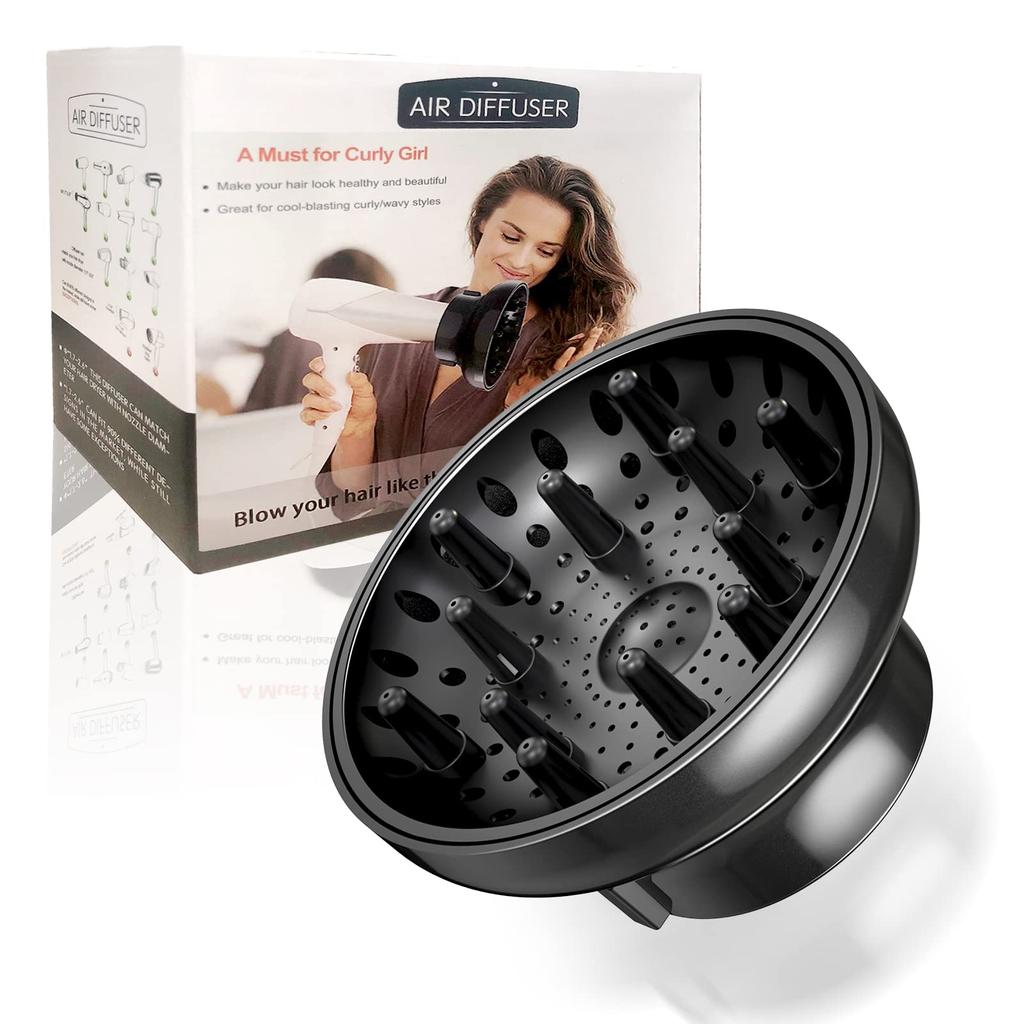 Hair Dryer Diffuser Attachment Universal Adjustable Professional Salon Tool for Curly Hair Fits Most Kinds of Blow Dryer Diameter (4.3-6.5CM)
