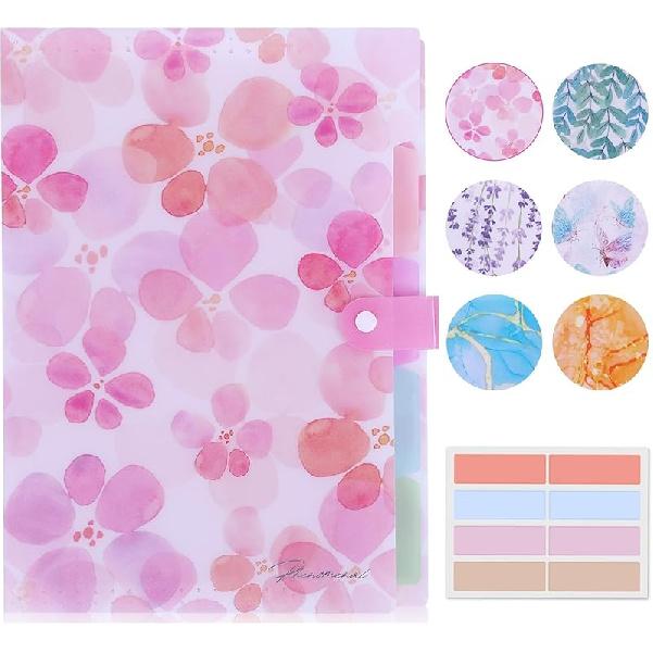 Forest Series Expanding File Folder Stylish Funky Cute Retro Document Organizer with Natural Scenes for Students,Teachers & Freelancers - Blue