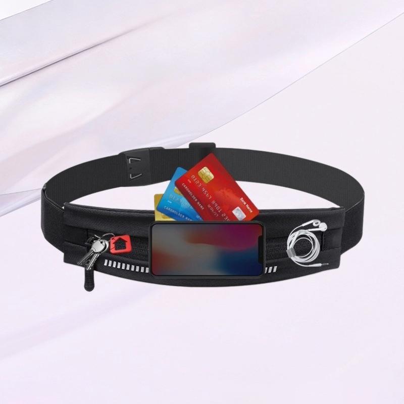 Elastic Invisible Foldable Running Waist Bag With Large Capacity For Sports And Fitness Discreet Portable Storage Solution 1Pc
