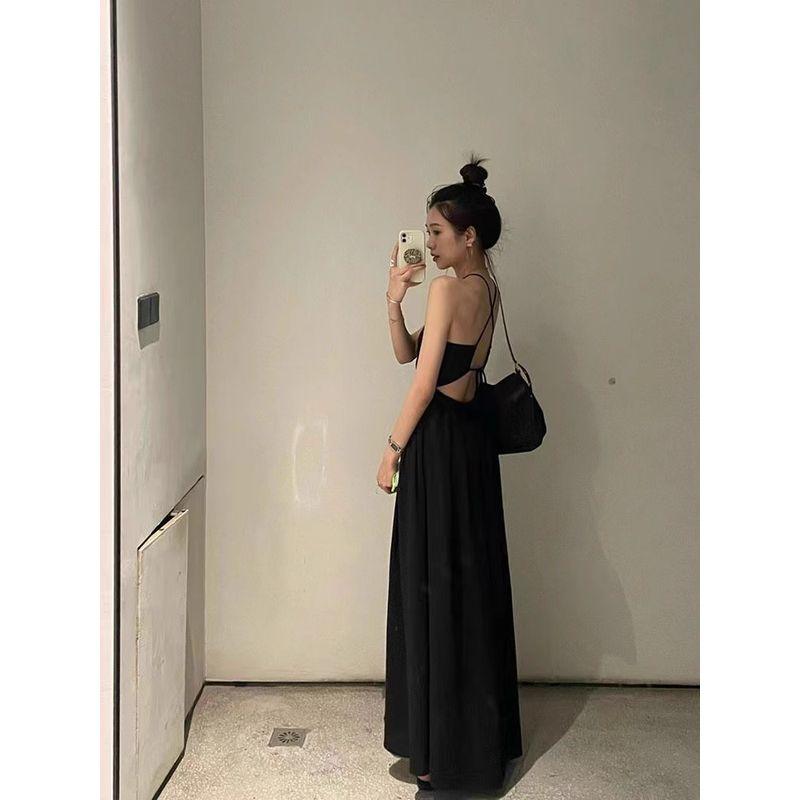 

Экспорт Amazon Бандажное платье оверсайз женская одежда 779 Strap Black Dress 2 4XL