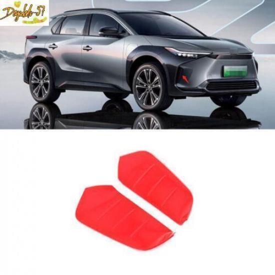 Red 2PCS For Toyota bZ4X   2024 Front Fog Lamp Light Eyebrow Cover Trim