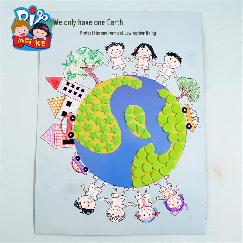 Earth Day DIY Children s Eco-Friendly Sticker & Painting Kit