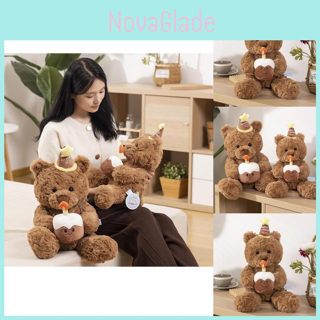 Adorable Plush Bear Doll For Girls Cute Comforting Teddy Bear Stuffed Animal Gift