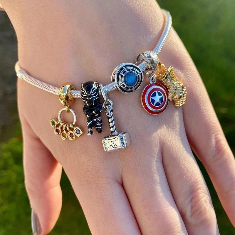 New Miniso Dumbo Stitch Alice Vinnie Mickey Charm Pendant Charms Dangle Fit Copper Original Bracelet Diy Bead Trinket