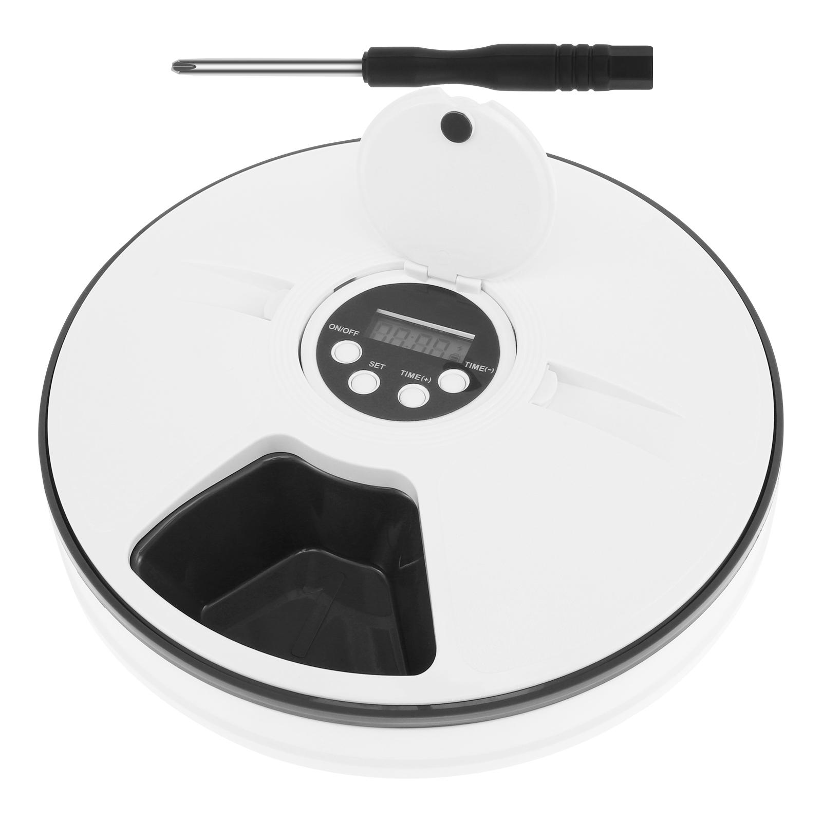 

Автоматическая кормушка для домашних животных с таймером, интеллектуальная кормушка для домашних животных на 6 приемов пищи, диспенсер для сухого и влажного корма, автоматическая миска для домашних животных, принадлежности