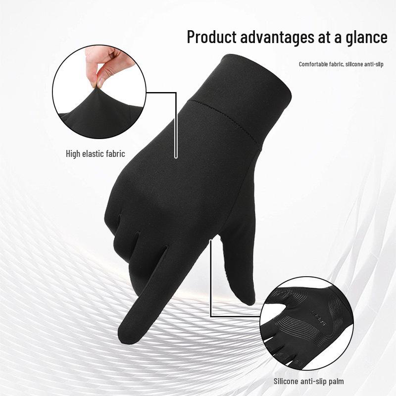 Men's Windproof Touchscreen Ski and Running Gloves - Non-Slip Outdoor Sports Gear for Spring and Autumn.
