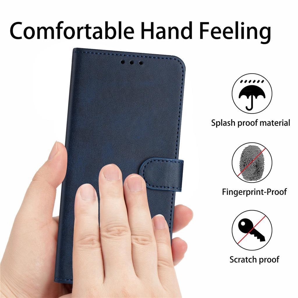 For Xiaomi Poco F6 Pro 5G/Redmi K70 5G/K70 Pro 5G Cover Leather Stand Phone Protective Shell with Wrist Strap
