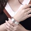 Trend Brands 925 Sterling Silver Cuff Bracelets for Women Lines Bangles Fashion Wedding Party Jewelry Christmas Gifts
