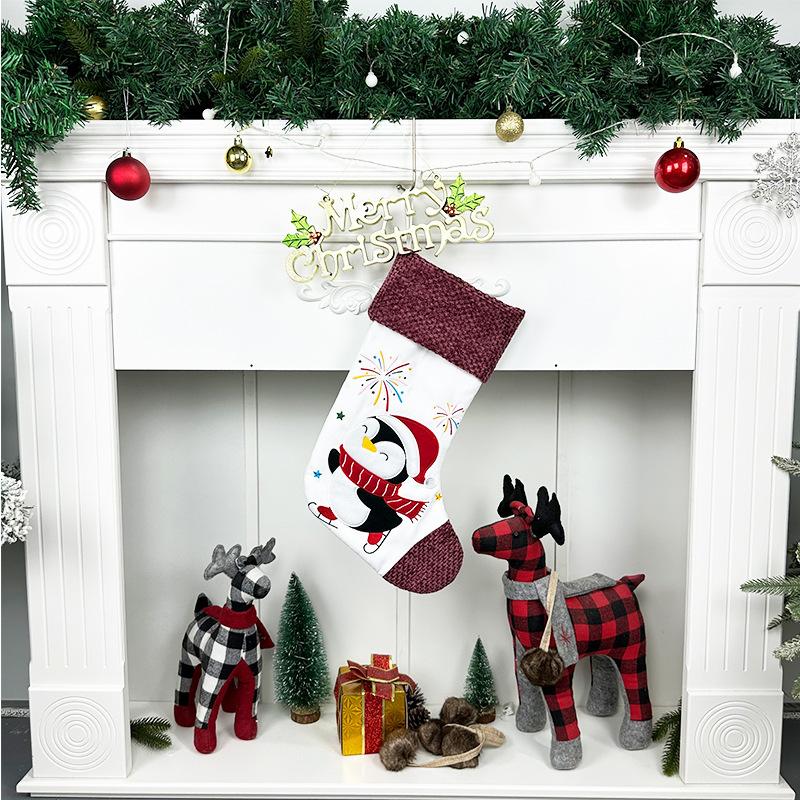 Christmas Socks Gift Bag Christmas Tree Ornaments Snowman Christmas Tree Pendant
