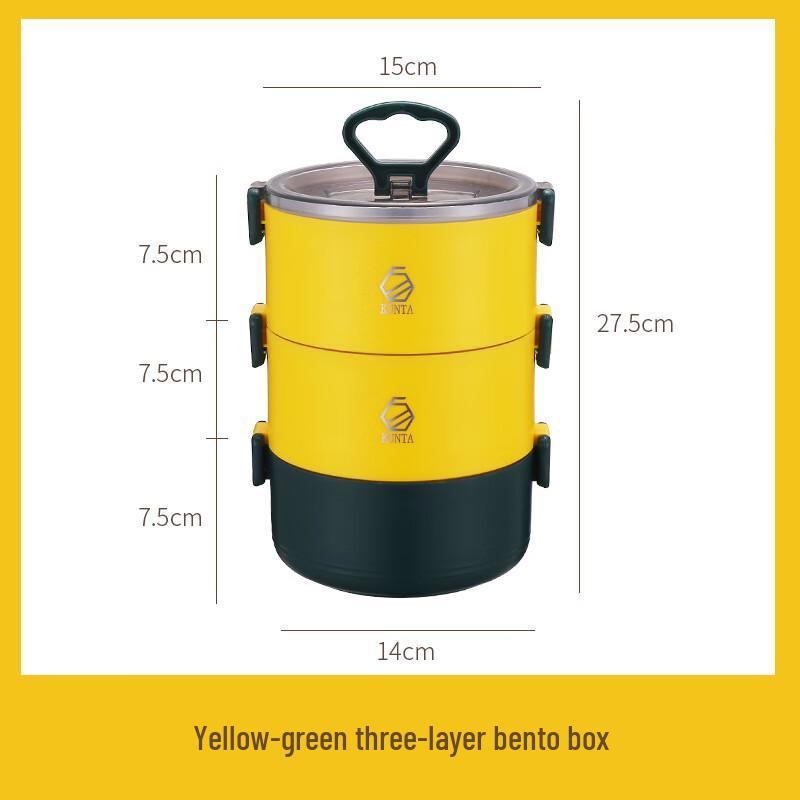 ZISIZ 304 Stainless Steel Multi-Layer Insulated Lunch Box