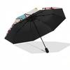 1pc Hello Kitty & Friends Automatic Opening Folding Umbrella - 8 Bone Iron Frame, Portable Design for Outdoor Use, Perfect Gift for Fans, Travelers, E