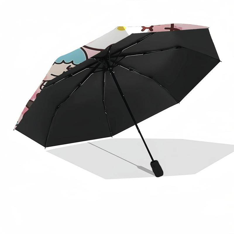 1pc Hello Kitty & Friends Automatic Opening Folding Umbrella - 8 Bone Iron Frame, Portable Design for Outdoor Use, Perfect Gift for Fans, Travelers, E