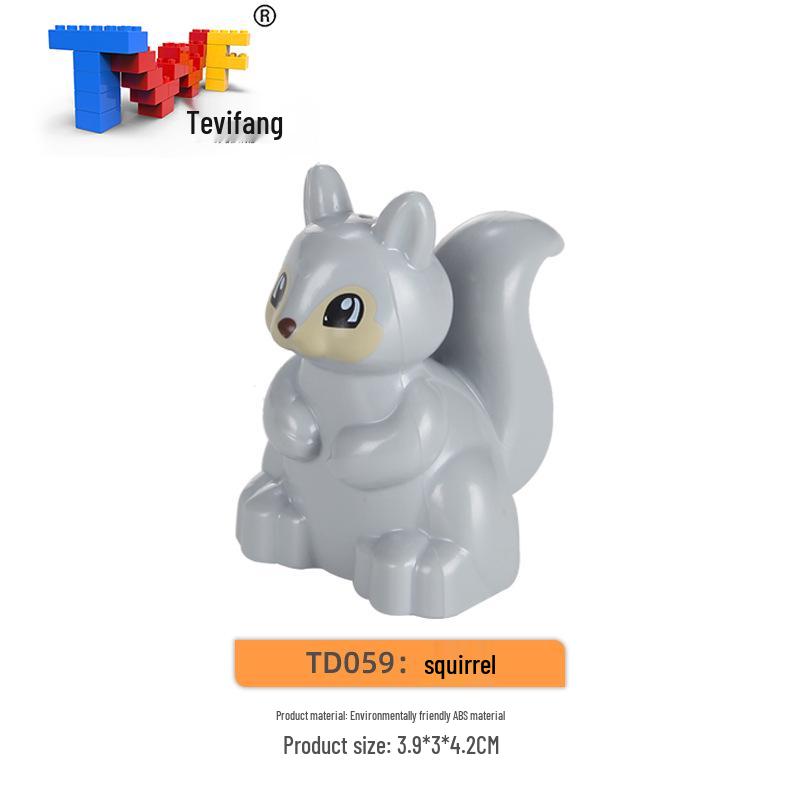 Large Particle Building Blocks: Compatible Prairie Ocean Animal Farm Educational Toys for Kids