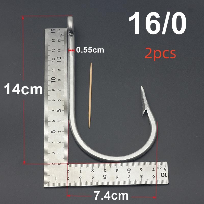Stainless Steel Fishing Hooks 7731 Big Game Thick Tuna Bait Fishing Hook Sea Shark Extra Strong Saltwater