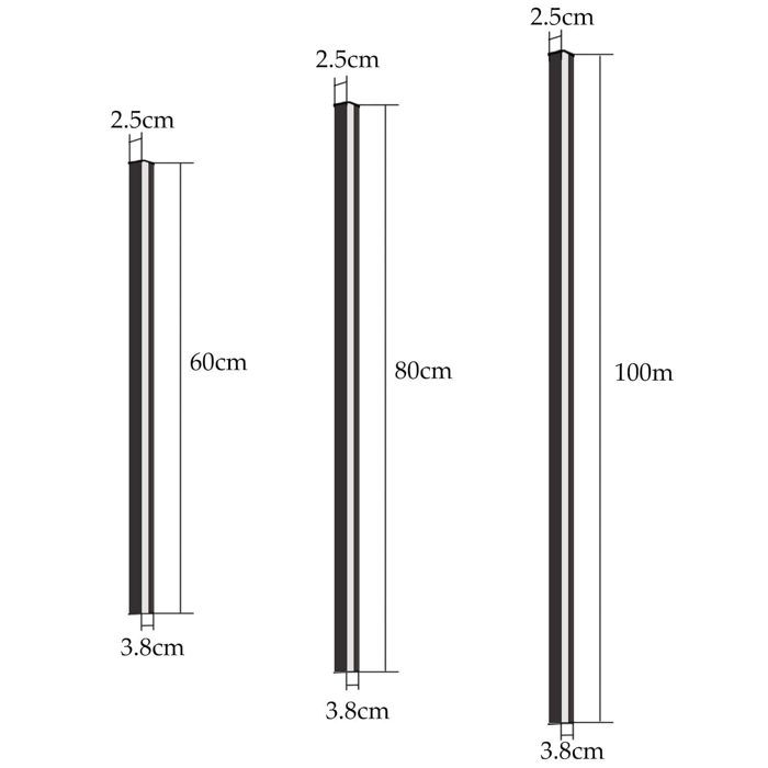 Kinkiet LED - NETTLIFE - 100CM - 34W - Ciepła biel góra-dół - Czarny metal