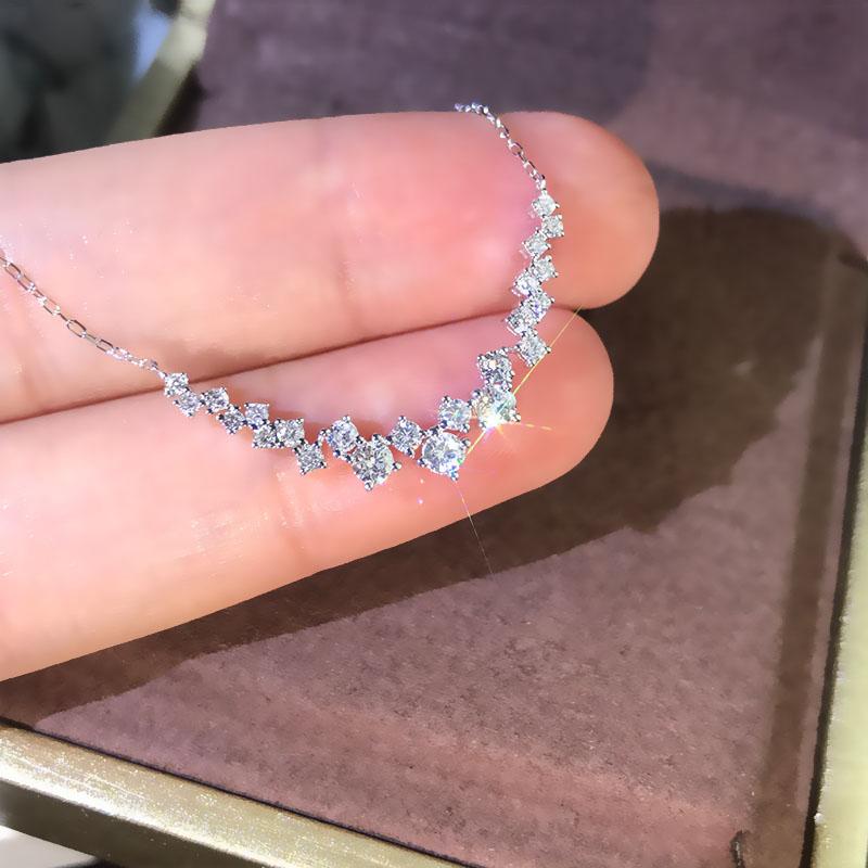 Huitan Modern Women's Necklace Elegant Accessories Party Daily Wear Versatile  Dazzling Cubic Zirconia Hot Sale Necklaces