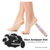 50pcs Replacement Sandpaper Disk for Electric Foot File Callus Remover with Wheel Axis Pedicure Tool for Men Women Dead