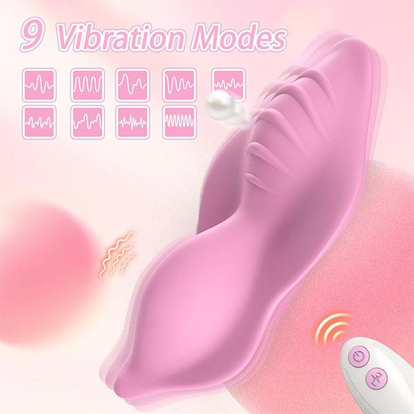 Wearable Remote Control Vibrator Discreet Panty Clitoral Massager, G Spot Butterfly Vibrators with 9 Vibration for Women