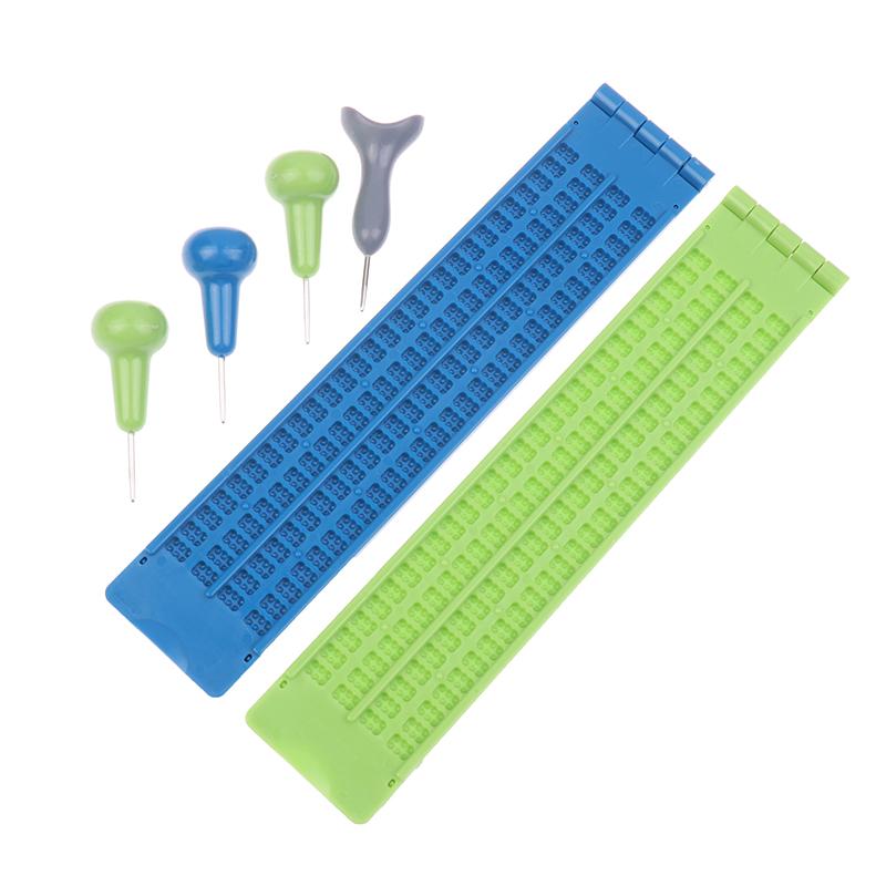 1Set Braille Writing Stylus Paper Kit Practical And Portable Learning Supplies Blind Education Supplies For School Beginners