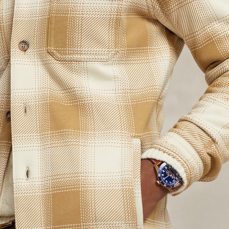 Polo Ralph Lauren SS24 Plaid Print Pointed Collar Single-Breasted Casual Long Sleeve Jacket Men jackets Multicolor MNPOWOV16823293-101