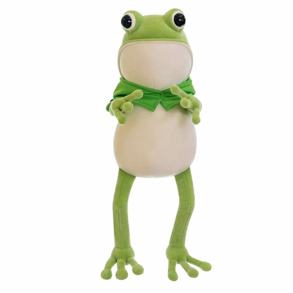 

Soft Frog Plush Toy With Cloak Long Legged Frog Plush Doll Green Frog Doll Home Decoration 45cm