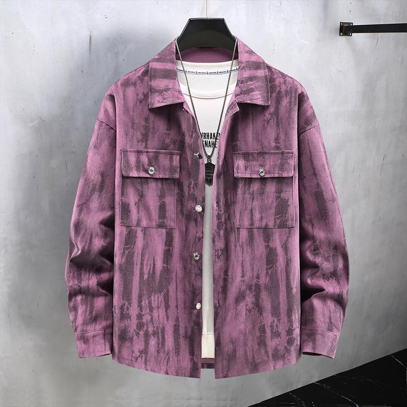 2025 Trendy Men's Plus Size Denim Jacket - Autumn Casual Workwear Loose Lapel Top