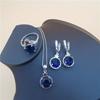 New Popular Star Round Tanzanite Jewelry Three Piece Set