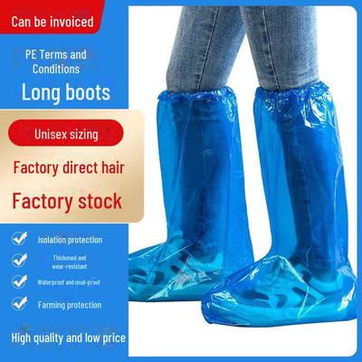 Long Disposable Rainproof Shoe Covers: Thick, Portable, and Ideal for Outdoor Activities and Rafting